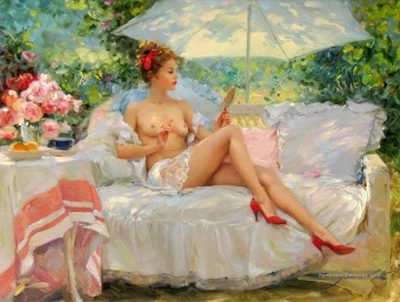Une jolie femme KR 034 Impressionist Peinture à l'huile